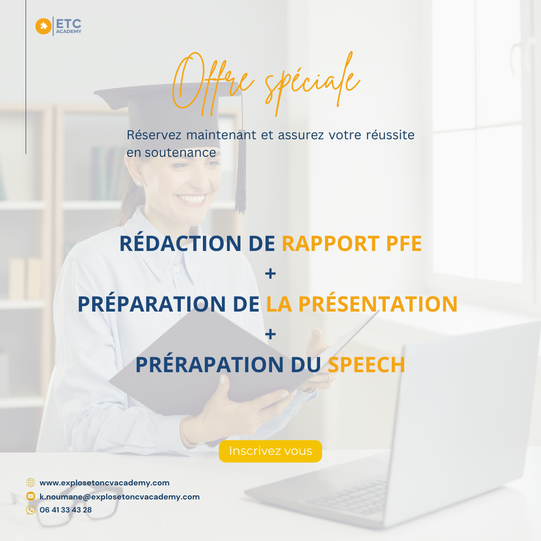 Offre PFE : Rédaction de Rapport, Préparation de la Présentation & Préparation du Speech