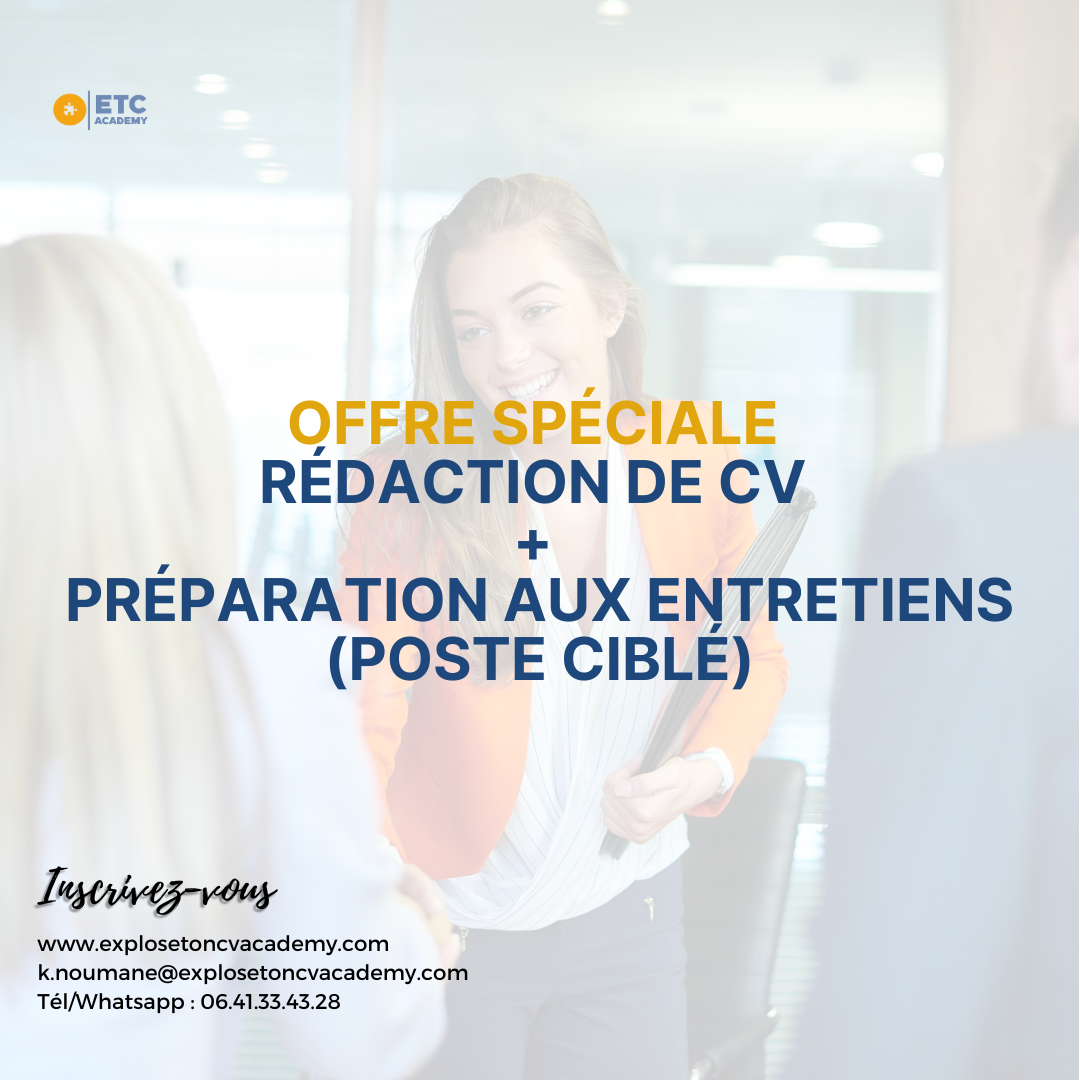 Offre Spéciale : Rédaction de CV  +  Préparation aux Entretiens (Poste Ciblé)